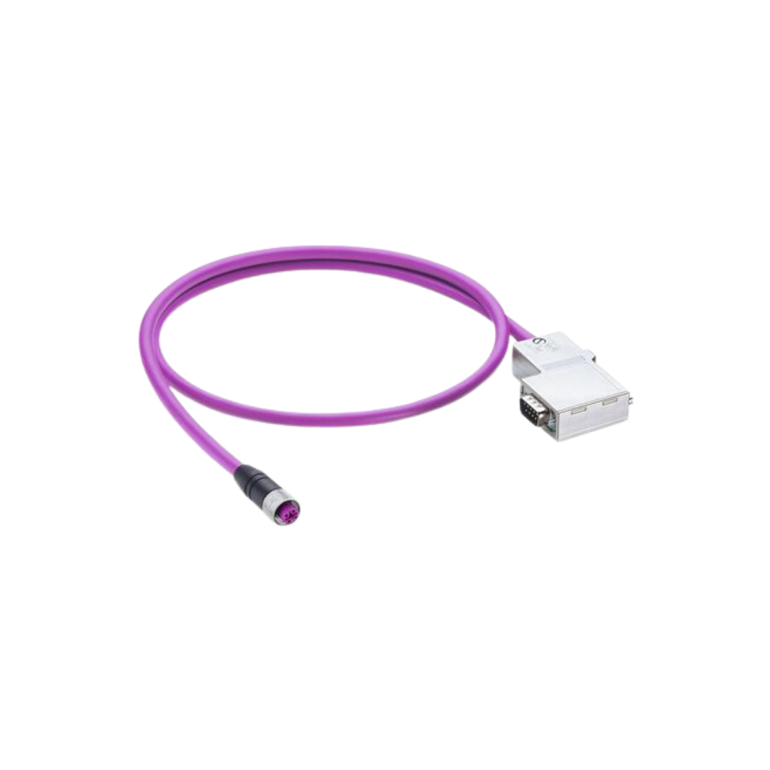 M12 B-coded FemaleSUB-D PUR violet PROFIBUS